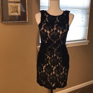 Black Lace Monteau Dress Size S